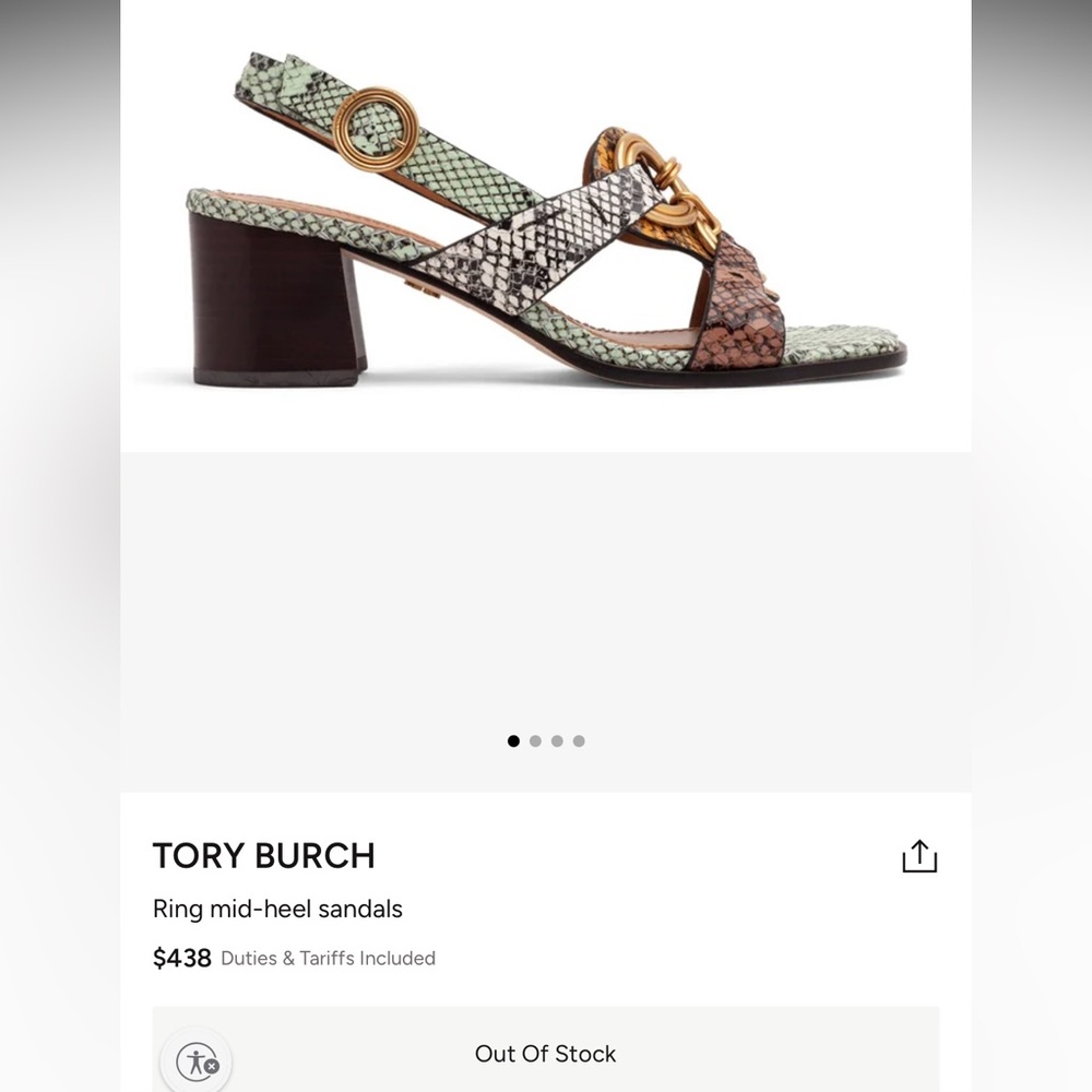 Tory Burch Ring Mid-Heel Sandal | TAUPE RORCCI/PITONE ROCCIA/CHUTNEY